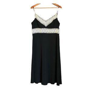 Ann Taylor black and white slip dress‎